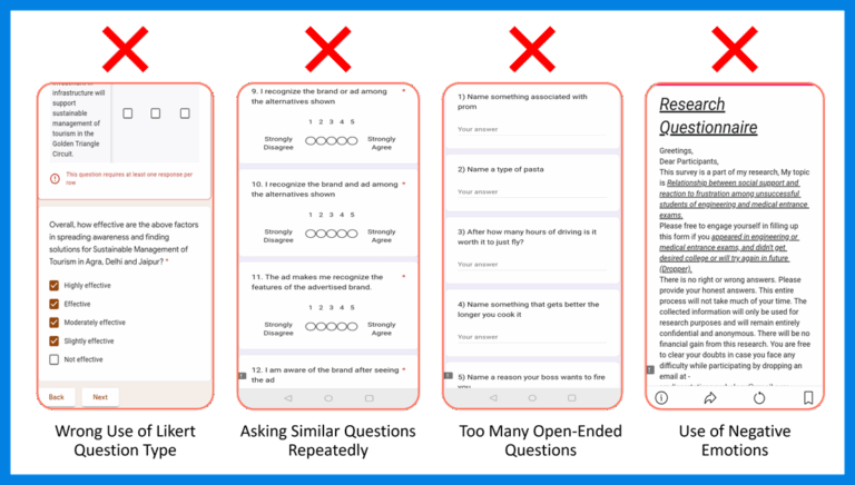 Best practices while creating survey for academic research